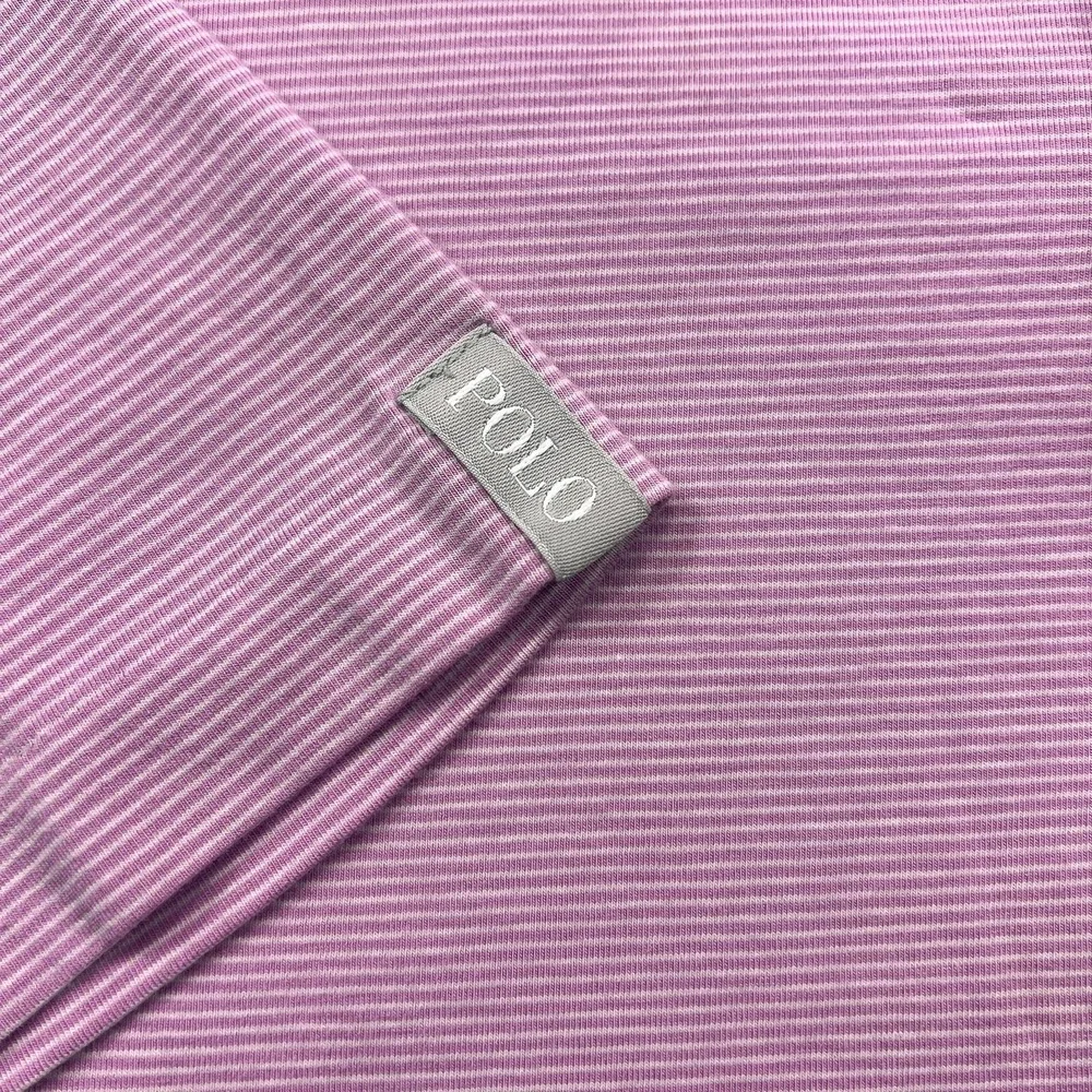 Polo Golf Ralph Lauren Shirt Mens Pink White  Stripe 2XL Stretch Lisle XXL